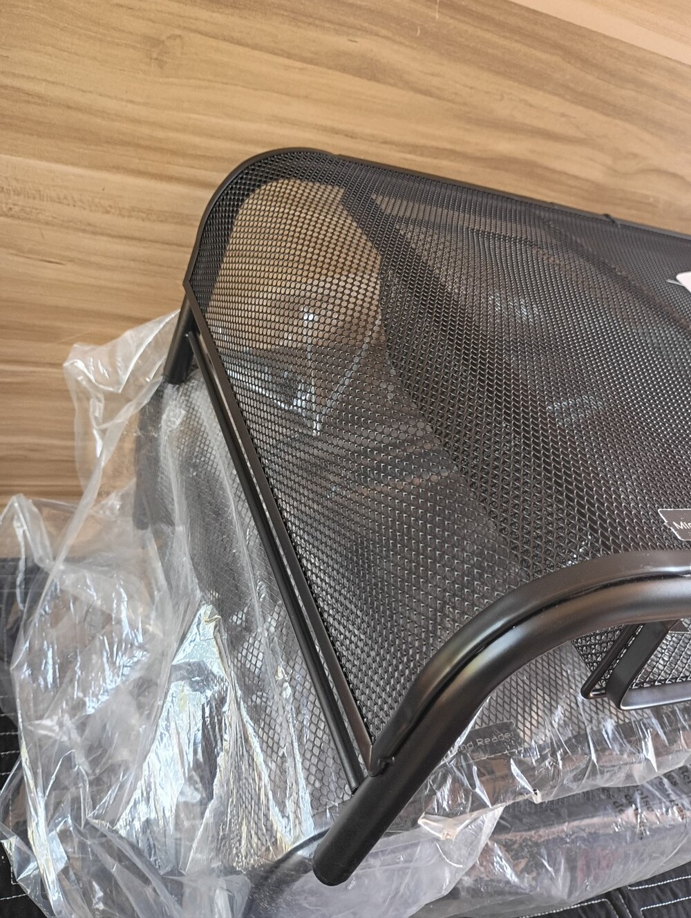 Metal Mesh Computer Monitor Stand and Riser with Pullout Drawer - Picture 9 of 15